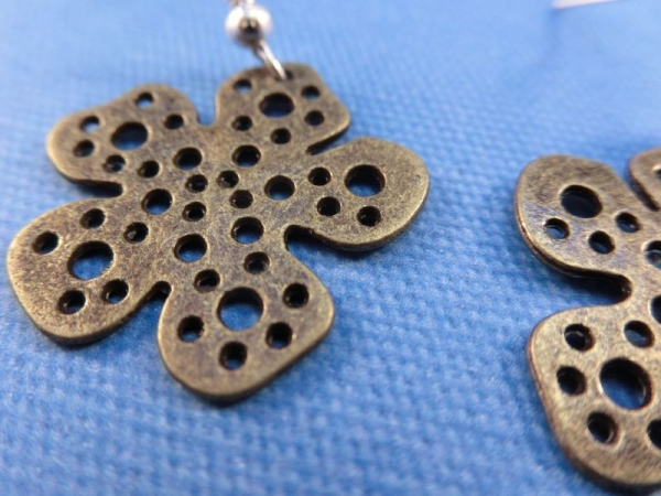 Blüten Ohrringe Vintage Optik Blume Flower